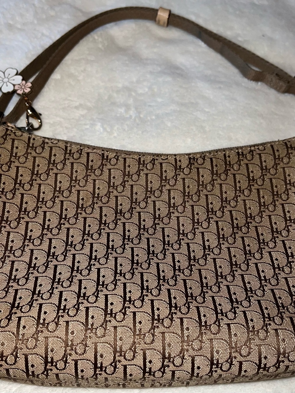 Christian Dior Brown Monogram Trotter Shoulder Bag 2004